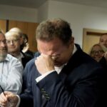 13.10.2019. Kielce. Ogłoszenie wyników wyborów do parlamentu w świętokrzyskiej siedzibie Sojuszu Lewicy Demokratycznej. Na zdjęciu (w środku): Andrzej Szejna - przewodniczący świętokrzyskiego SLD / Piotr Kwaśniewski / Radio Kielce