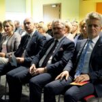 15.10.2019. Kielce. Posumowanie projektu "Kultura Uczenia się". Na zdjęciu (od lewej): Mariusz Olszewski - Departament Edukacji, Sportu i Turystyki Urzędu Marszałkowskiego Województwa Świętokrzyskiego, Justyna Lichosik - p.o. dyrektora Kieleckiego Parku Technologicznego, Maciej Długosz - dyrektor Departamentu Edukacji, Sportu i Turystyki w Urzędzie Marszałkowskim Województwa Świętokrzyskiego, Jacek Wołowiec - dyrektor Świętokrzyskiego Centrum Doskonalenia Nauczycieli i Krzysztof Słoń - senator PiS / Piotr Kwaśniewski / Radio Kielce