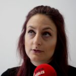 24.10.2019. Kielce. Wernisaż wystawy Agnieszki Szuścik „To się nie zdarza”. Na zdjęciu: Agnieszka Szuścik / Piotr Kwaśniewski / Radio Kielce