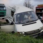 28.10.2019. Czerwona Góra. Wypadek / Piotr Kwaśniewski / Radio Kielce