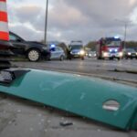 28.10.2019. Czerwona Góra. Wypadek / Piotr Kwaśniewski / Radio Kielce