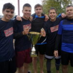 05.10.2019. Kielce. Turniej piłki nożnej plażowej o Superpuchar. Zwyicęska ekipa Kieleckiego Futbolu / Kamil Król / Radio Kielce