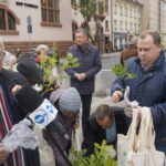09.10.2019. Kielce. Konferencja prasowa PSL. Pierwszy z lewej: Czesław Siekierski, „jedynka” świętokrzyskiej listy PSL w wyborach parlamentarnych / Michał Kita / Radio Kielce