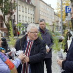 09.10.2019. Kielce. Konferencja prasowa PSL. Od lewej: Czesław Siekierski, „jedynka” świętokrzyskiej listy PSL w wyborach parlamentarnych i europoseł Adam Jarubas, szef ludowców w regionie / Michał Kita / Radio Kielce