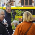 09.10.2019. Kielce. Konferencja prasowa PSL. Od lewej: Czesław Siekierski, „jedynka” świętokrzyskiej listy PSL w wyborach parlamentarnych i europoseł Adam Jarubas, szef ludowców w regionie / Michał Kita / Radio Kielce