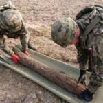 23.10.2019. Kliszów. Znaleziona rakieta / KPP Pińczów