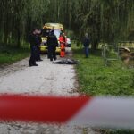 04.10.2019. Kielce. Kobieta wpadła do rzeki Silnicy. Akcja służb ratunkowych / Jarosław Kubalski / Radio Kielce