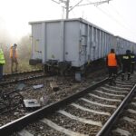 23.10.2019. Berezów. Wykolejenie pociągów towarowych / Jarosław Kubalski / Radio Kielce