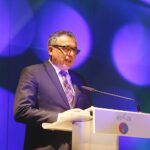 02.10.2019 Kielce. Centrum Kongresowe Targów Kielce. Gala Wojewódzkiego Funduszu Ochrony Środowiska i Gospodarki Wodnej podczas której wręczono nagrody dla 10 szkół podstawowych z regionu w ramach konkursu "Przesłanie Klimatyczne". Zastępca Prezesa Zarządu NFOŚ Marek Ryszka / Jarosław Kubalski / Radio Kielce