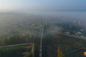 23.10.2019. Berezów. Wykolejenie pociągów towarowych / Jarosław Kubalski / Radio Kielce