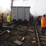 23.10.2019. Berezów. Wykolejenie pociągów towarowych / Jarosław Kubalski / Radio Kielce