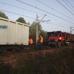 23.10.2019. Berezów. Wykolejenie pociągów towarowych / Jarosław Kubalski / Radio Kielce