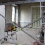 29.10.2019 Bejsce. Remont sali owalnej i marmurowej w Pałacu Badenich / Marta Gajda / Radio Kielce