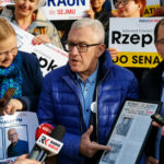 11.10.2019. Kielce. Konferencja prasowa Koalicji Obywatelskiej. Na zdjęciu (od lewej): Róża Thun - posłanka do Parlamentu Europejskiego, Edward Rzepka - kandydat do Senatu i Michał Braun - kandydaci do Sejmu / Piotr Kwaśniewski / Radio Kielce