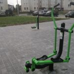 29.10.2019 Sandomierz. Siłownia plenerowa na ul. Schinzla / Grażyna Szlęzak-Wójcik / Radio Kielce