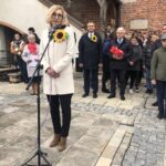 04.10.2019. Sandomierz. Marsz zorganizowany przez Sandomierski Klub Amazonek. Aneta  Przyłucka, sekretarz miasta / Grażyna-Szlęzak-Wójcik / Radio Kielce
