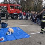 29.10.2019. Sandomierz. Ćwiczenia strażackie w Zespole Szkół Centrum Kształcenia Rolniczego / Grażyna-Szlęzak-Wójcik / Radio Kielce