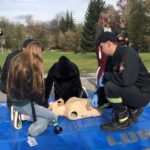 29.10.2019. Sandomierz. Ćwiczenia strażackie w Zespole Szkół Centrum Kształcenia Rolniczego / Grażyna-Szlęzak-Wójcik / Radio Kielce