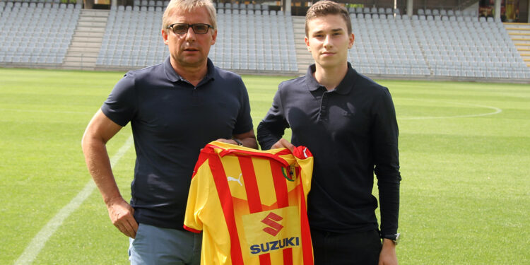 Prezes Korony Kielce Krzysztof Zając i Mateusz Sowiński / Korona Kielce