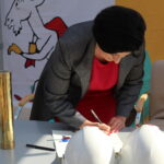 11.10.2019. Pacanów. Uroczystość wmurowania kamienia węgielnego pod budowę Akademii Bajki w Pacanowie. Karolina Kępczyk - dyrektor Europejskiego Centrum Bajki / Marta Gajda / Radio Kielce