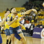 02.10.2019 Kielce. PGNiG Superliga. Mecz PGE Vive Kielce - Grupa Azoty Tarnów. Blaż Janc / Jarosław Kubalski / Radio Kielce