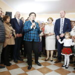 06.10.2019 Piotrkowice. Wizyta europoseł Beaty Szydło. Na zdjęciu: Beata Szydło - europoseł, była premier; poseł Maria Zuba i Dominik Łukasik - wójt gminy Wodzisław / Jarosław Kubalski / Radio Kielce