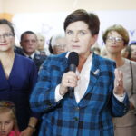 06.10.2019 Piotrkowice. Wizyta europoseł Beaty Szydło. Na zdjęciu (od lewej): wojewoda Agata Wojtyszek, Beata Szydło - europoseł, była premier; poseł Maria Zuba / Jarosław Kubalski / Radio Kielce