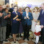 06.10.2019 Piotrkowice. Wizyta europoseł Beaty Szydło. Na zdjęciu (od lewej): wojewoda Agata Wojtyszek, Beata Szydło - europoseł, była premier; poseł Maria Zuba i Dominik Łukasik - wójt gminy Wodzisław / Jarosław Kubalski / Radio Kielce