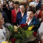 06.10.2019 Piotrkowice. Wizyta europoseł Beaty Szydło. Na zdjęciu (od lewej): wojewoda Agata Wojtyszek, Beata Szydło - europoseł, była premier; poseł Maria Zuba / Jarosław Kubalski / Radio Kielce