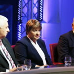 10.10.2019 Radio Kielce i TVP3 Kielce. Kampania wyborcza. Debata senacka. Dariusz Loranty (KWW Koalicja Bezpartyjni i Samorządowcy), Marzena Dębniak (KWW Wspólny Senator Marzena Dębniak), Jarosław Rusiecki (KW Prawo i Sprawiedliwość) / Jarosław Kubalski / Radio Kielce