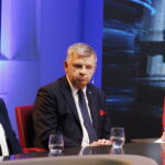 10.10.2019 Radio Kielce i TVP3 Kielce. Kampania wyborcza. Debata senacka. Marzena Dębniak (KWW Wspólny Senator Marzena Dębniak), Jarosław Rusiecki (KW Prawo i Sprawiedliwość), Beata Oleś (TVP3 Kielce) / Jarosław Kubalski / Radio Kielce