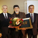 15.10.2019 Kielce. Muzeum Narodowe. Świętokrzyska Nagroda Kultury. Nagrodę z rąk marszałka Andrzeja Bętkowskiego i przewodniczącego sejmiku Andrzeja Prusia otrzymał Ryszard Rosiński / Jarosław Kubalski / Radio Kielce