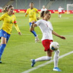 08.10.2019 Kielce. Towarzyski mecz reprezentacji kobiecych w piłce nożnej Polska - Brazylia / Jarosław Kubalski / Radio Kielce