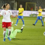 08.10.2019 Kielce. Towarzyski mecz reprezentacji kobiecych w piłce nożnej Polska - Brazylia / Jarosław Kubalski / Radio Kielce