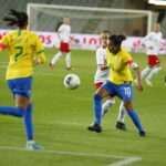 08.10.2019 Kielce. Towarzyski mecz reprezentacji kobiecych w piłce nożnej Polska - Brazylia / Jarosław Kubalski / Radio Kielce