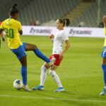 08.10.2019 Kielce. Towarzyski mecz reprezentacji kobiecych w piłce nożnej Polska - Brazylia / Jarosław Kubalski / Radio Kielce