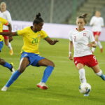 08.10.2019 Kielce. Towarzyski mecz reprezentacji kobiecych w piłce nożnej Polska - Brazylia / Jarosław Kubalski / Radio Kielce