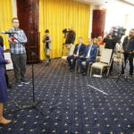 03.10.2019 Kielce. Wiceminister sportu i turystyki Anna Krupka podczas konferencji prasowej / Jarosław Kubalski / Radio Kielce