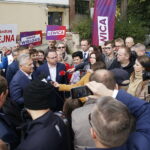 04.10.2019 Kielce. Konferencja prasowa z udziałem b. prezydenta RP Aleksandra Kwaśniewskiego / Jarosław Kubalski / Radio Kielce