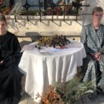 13.10.2019 Sandomierz. „Żywe witryny historii”. Na zdjęciu postaci ks. kanonika Marcina z Urzędowa i Stanisława Bartolona / Grażyna Szlęzak-Wójcik / Radio Kielce