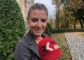 19.10.2019. Sandomierz. Spotkanie autorskie Magdaleny Wolińskiej – Riedi,  korespondentki TVP. Magdalena Wolińska- Riedi z wywiadzie dla Radia Kielce / Grażyna-Szlęzak-Wójcik / Radio Kielce