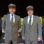 13.10.2019 Ostrowiec. MOSiR Gutwin Run. Na zdjęciu (od lewej): Adam Podsiadło - nadleśniczy Nadleśnictwa Ostrowiec Św., Damian Batugowski - leśniczy Leśnictwa Zwierzyniec / Emilia Sitarska / Radio Kielce