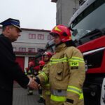 09.10.2019. Ostrowiec Świętokrzyski. Nowe samochody ratownicze-gaśnicze dla PSP w Ostrowcu Świętokrzyskim. Na zdjęciu: bryg. Krzysztof Ciosek - Świętokrzyski Komendant Wojewódzki Państwowej Straży Pożarnej w Kielcach / Emilia Sitarska / Radio Kielce