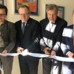 31.10.2019. Kurozwęki. Otwarcie Środowiskowego Domu Samopomocy. Na zdjęciu (od lewej): Agata Wojtyszek - wojewoda świętokrzyski, Andrzej Michalski - dyrektor świętokrzyskiego oddziału PFRON, Józef Zółciak - starosta staszowski i Leszek Kopeć - burmistrz Staszowa / Grażyna Szlęzak-Wójcik