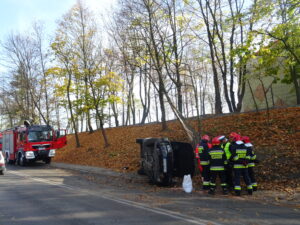26.10.2019 Ostrowiec Świętokrzyski. Kolizja na ulicy Żeromskiego / Emilia Sitarska / Radio Kielce