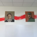 01.10.2019 Ożarów. Mural oraz ścieżka edukacyjna dwudziestolecia międzywojennego w Zespole Szkół w Ożarowie im. Marii Skłodowskiej-Curie / Emilia Sitarska / Radio Kielce