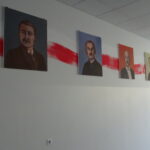 01.10.2019 Ożarów. Mural oraz ścieżka edukacyjna dwudziestolecia międzywojennego w Zespole Szkół w Ożarowie im. Marii Skłodowskiej-Curie / Emilia Sitarska / Radio Kielce