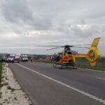 02.10.2019. Mierzawa. Śmiertelny wypadek na drodze ekspresowej z Krakowa do Kielc / KPP Jędrzejów