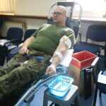 22.10.2019. Kielce. Elewi i żołnierze z Centrum Przygotowań do Misji Zagranicznych w Kielcach oddali honorowo krew / Wiktor Taszłow / Radio Kielce