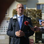 Kielce. 21.10.2019. Konferencja ministra Piotra Wawrzyka. Na zdjęciu: Piotr Wawrzyk - wiceminister spraw zagranicznych / Wiktor Taszłow / Radio Kielce